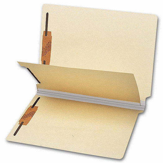End Tab Single Divider Folder, 18 pt, Multi-Fastener - Office and Business Supplies Online - Ipayo.com
