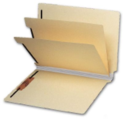 12 1/4 X 9 1/2 End Tab Double Divider Manila Folder, 18 pt, Multi-Fastener