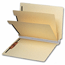 Organize even the thickest files! Two built-in dividers make it easy to maintain multiple sections within a single file. Durable folders! Heavy duty 18 pt manila folder with 11 pt dividers. Guides for easy label placement. Expandable by up to 2 .