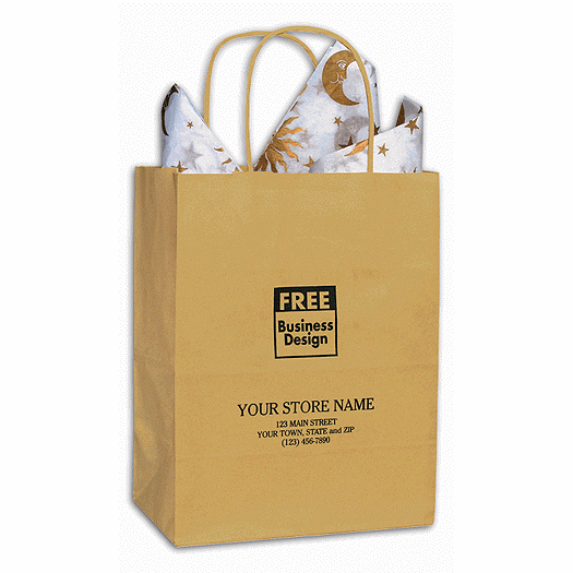 Natural Shopping Bag 8 1/4 x 4 1/4 x 10 3/4 - Office and Business Supplies Online - Ipayo.com