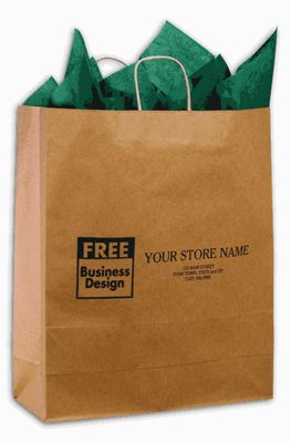 16 x 6 x 19 Kraft Paper Shoppers Queen, 16 x 6 x 19