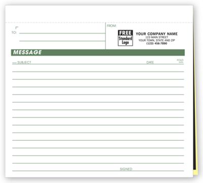 8 1/2 x 7 2 Part Imprinted Carbon Quick Notes