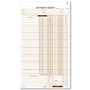 8 1/2 x 14 Estimate Sheets