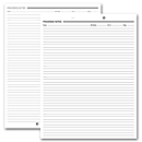 8 1/2 X 11 Progress Notes, Two-Hole Punch, White Ledger