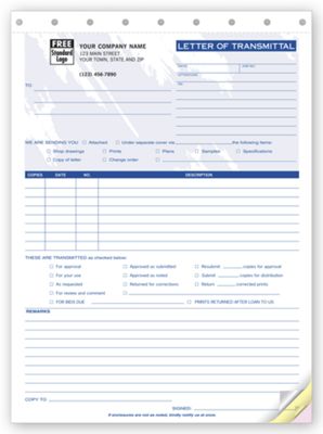 Letters of Transmittal - Office and Business Supplies Online - Ipayo.com