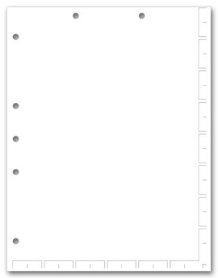 Chart File Divider Sheets, Unruled