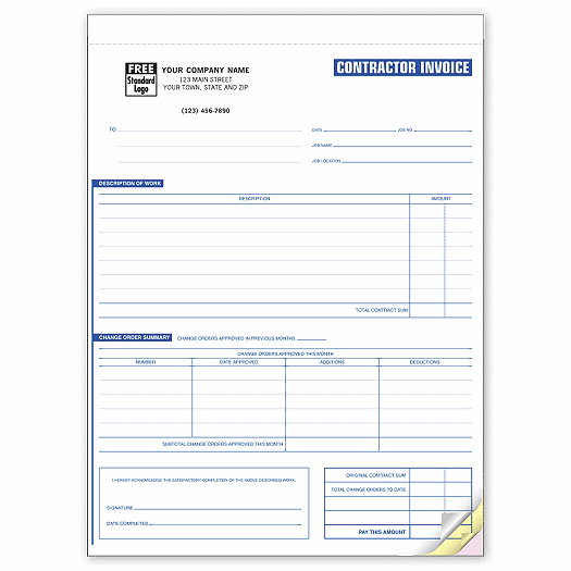 Contractor Invoices - Classic - Office and Business Supplies Online - Ipayo.com