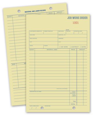 Padded Card Job Work Orders - Office and Business Supplies Online - Ipayo.com