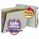 Smead End Tab Folder with SafeSHIELD Fasteners, 25 PT