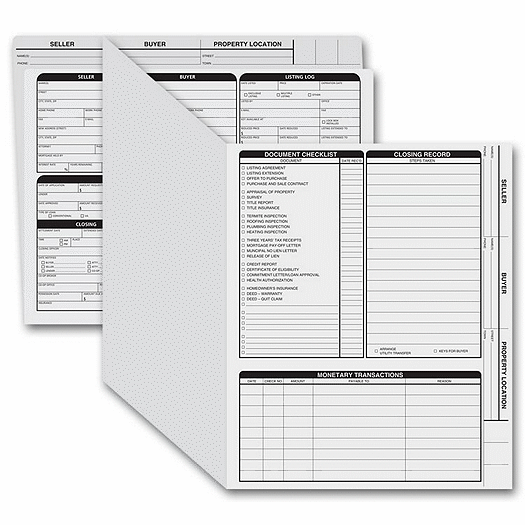 Real Estate Folder, Right Panel List, Letter Size, Gray - Office and Business Supplies Online - Ipayo.com