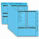 11 3/4 x 9 5/8 Real Estate Folder, Right Panel List, Letter Size, Blue
