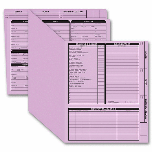 Real Estate Folder, Right Panel List, Letter Size, Lavender - Office and Business Supplies Online - Ipayo.com
