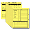 11 3/4 x 9 5/8 Real Estate Folder, Right Panel List, Letter Size, Yellow