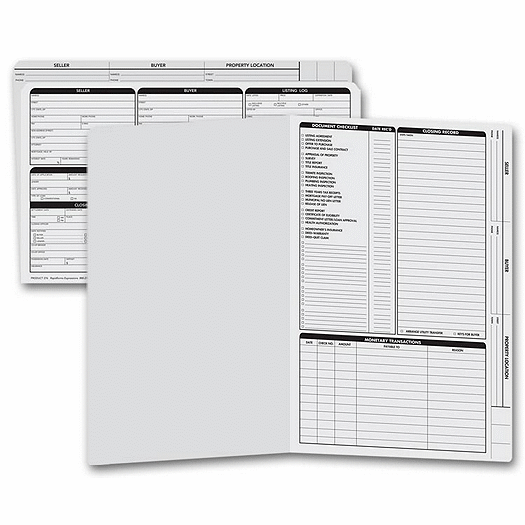 Real Estate Folder, Right Panel List, Legal Size, Gray - Office and Business Supplies Online - Ipayo.com