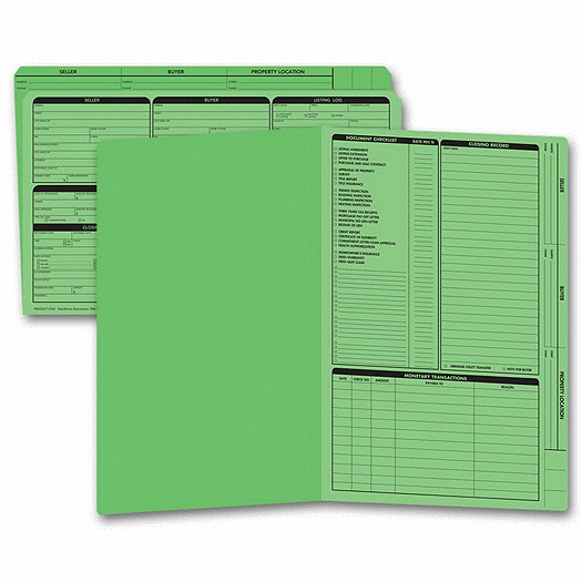 Real Estate Folder, Right Panel List, Legal Size, Green - Office and Business Supplies Online - Ipayo.com