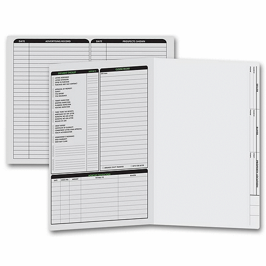 Real Estate Folder, Left Panel List, Letter Size, Gray - Office and Business Supplies Online - Ipayo.com