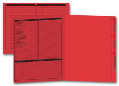 Real Estate Folder, Left Panel List, Letter Size, Red - Office and Business Supplies Online - Ipayo.com