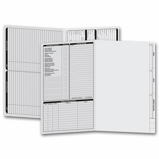 Real Estate Folder, Left Panel List, Legal Size, Gray