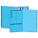 14 3/4 x 9 3/4 Real Estate Folder, Left Panel List, Legal Size, Blue
