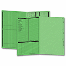 14 3/4 x 9 3/4 Real Estate Folder, Left Panel List, Legal Size, Green