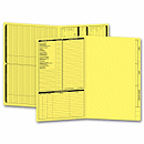 14 3/4 x 9 3/4 Real Estate Folder, Left Panel List, Legal Size, Yellow
