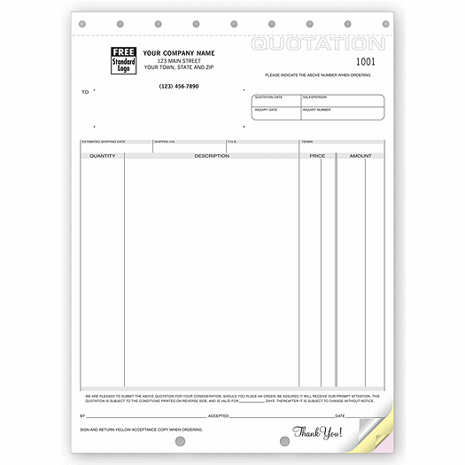 Quotation Forms - Office and Business Supplies Online - Ipayo.com