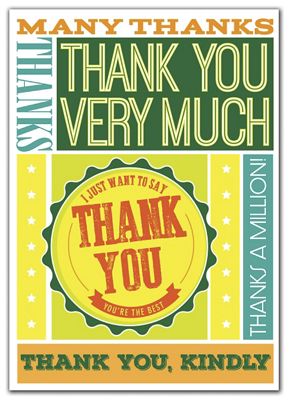 Thanks A Million Thank You Cards