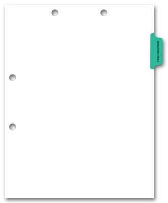 Side Tab Chart File Divider, Consults/Referrals Tab