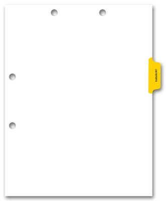 8 1/2 X 11** Side Tab Chart File Divider, Lab Reports Tab
