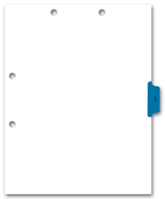 8 1/2 X 11** Side Tab Chart File Divider, X-RayTab