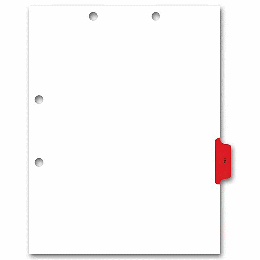 Side Tab Chart File Divider, EKG Tab - Office and Business Supplies Online - Ipayo.com