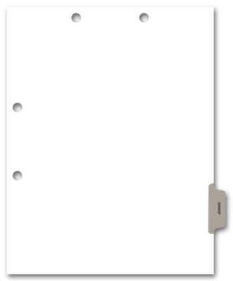 Side Tab Chart File Divider, Surgery Tab