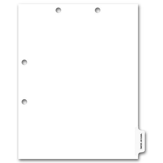 Side Tab Chart File Divider, Blank Write-On, Clear Tab - Office and Business Supplies Online - Ipayo.com