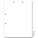 8 1/2 X 11** Side Tab Chart File Divider, Blank Write-On, Clear Tab