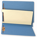 End Tab Divider Folders, Colored, 20 pt, Multi - Fastener