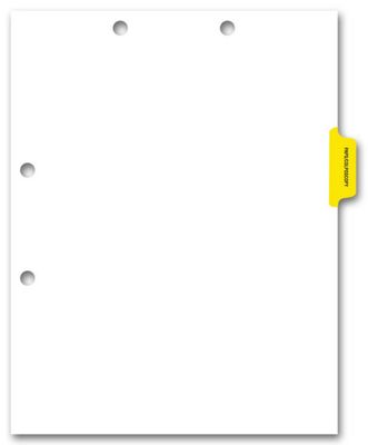 Side Tab Chart File Divider, Paps/Colposcopy  Tab - Office and Business Supplies Online - Ipayo.com