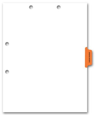 Side Tab Chart File Divider, Operative Reports Tab - Office and Business Supplies Online - Ipayo.com