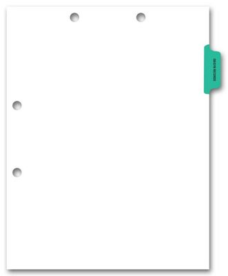 Side Tab Chart File Divider, OB/GYN Records Tab - Office and Business Supplies Online - Ipayo.com