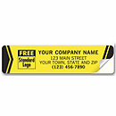 3 1/2 x 7/8 Advertising Labels, Padded, Flexible Vinyl, Yellow