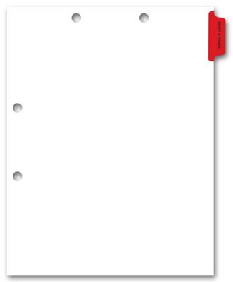 Side Tab Chart File Divider, History & Physical  Tab