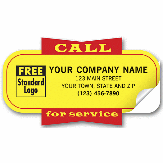 Service Labels,  Call for Service , Yellow, Padded - Office and Business Supplies Online - Ipayo.com