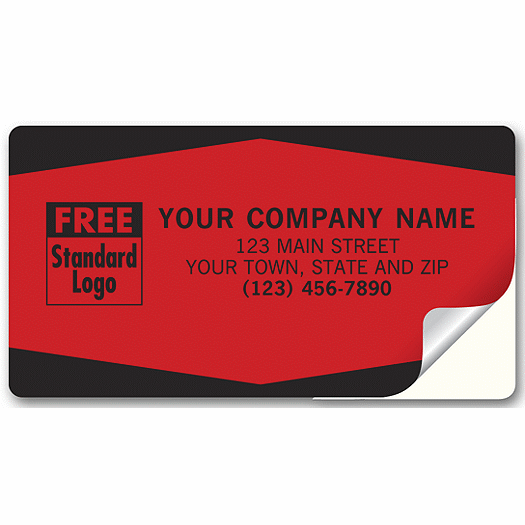 Service Labels, Padded, Fluorescent Red with Black Edges - Office and Business Supplies Online - Ipayo.com