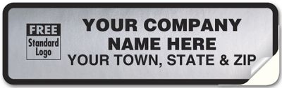 Tuff Shield  Weatherproof Vehicle Labels, Chrome Poly