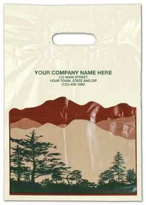 Mountains Plastic Bag, 9 x 13