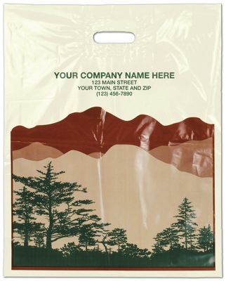 Mountains Plastic Bags, 15 x 4 x 18