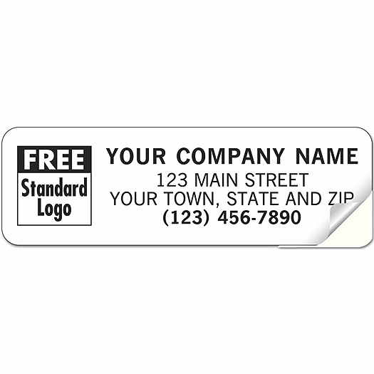 Advertising Labels, Padded, Paper, White 2 3/4 X 7/8