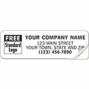 2 3/4 x 7/8 Advertising Labels, Padded, Paper, White 2 3/4 X 7/8