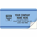 5 x 2 3/4 Large Service Labels, Padded,  Blue with Blue Stripes
