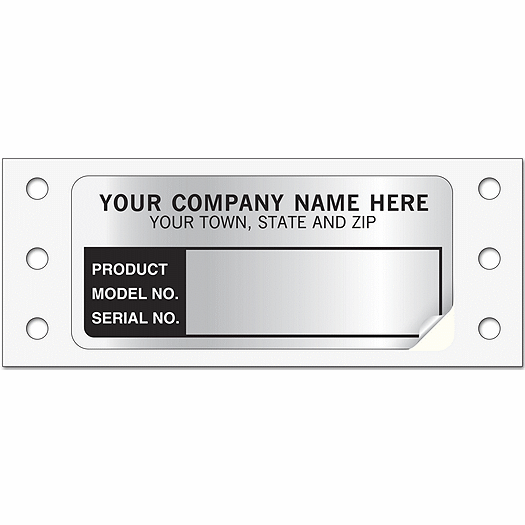 Model/Serial Number Labels, Continuous, Aluminum Foil - Office and Business Supplies Online - Ipayo.com