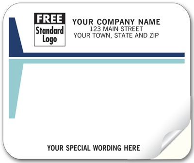 Mailing Labels, Laser/Inkjet, White w/ Blue Stripes